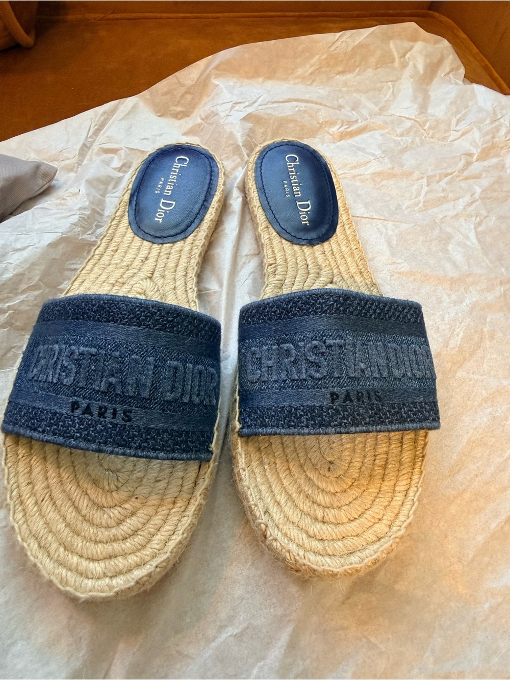 Dior Denim D- Way Slides